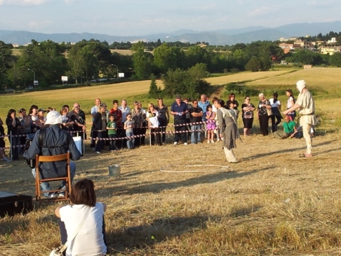 Rappresentazione teatrale sulla Via Francigena a Colle Prenestino